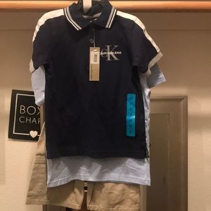 3 piece short set  calvin klein